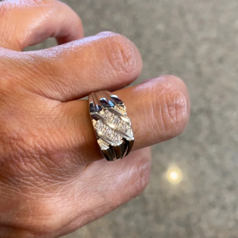 Men’s Sterling silver Wedding Ring 8 9 10 11 12